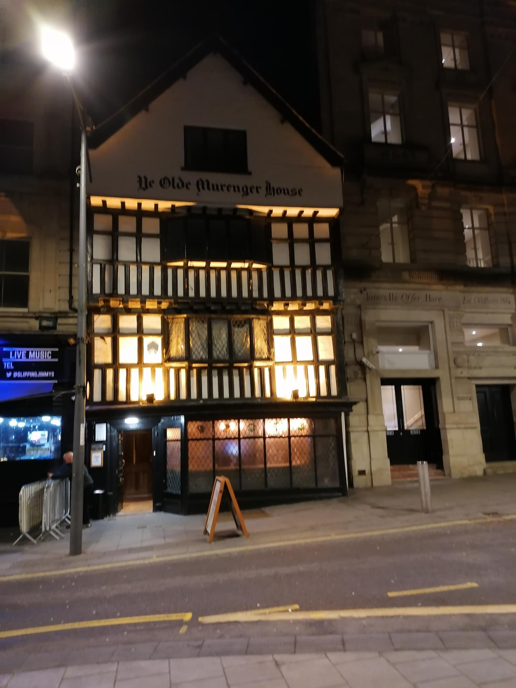 Olde Murenger House at night. Published on 29-01-2022