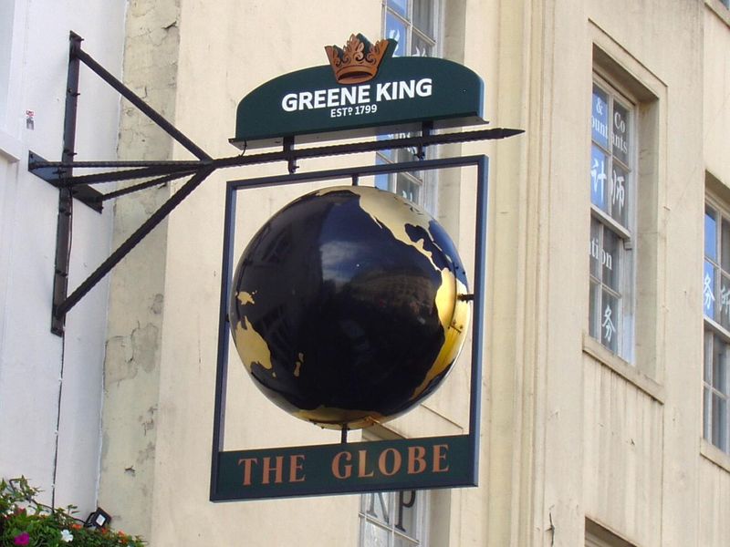 Globe Baker St sign. (Pub, External, Sign). Published on 06-09-2026