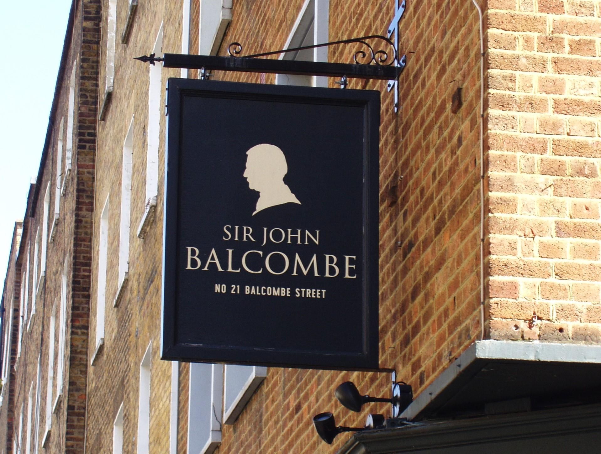 Sir John Balcombe-2 Apr 2024. (Pub, External, Sign). Published on 21-04-2024
