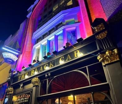 Black Cap reopens March 2026. (Pub, External, Sign, Key). Published on 23-03-2026