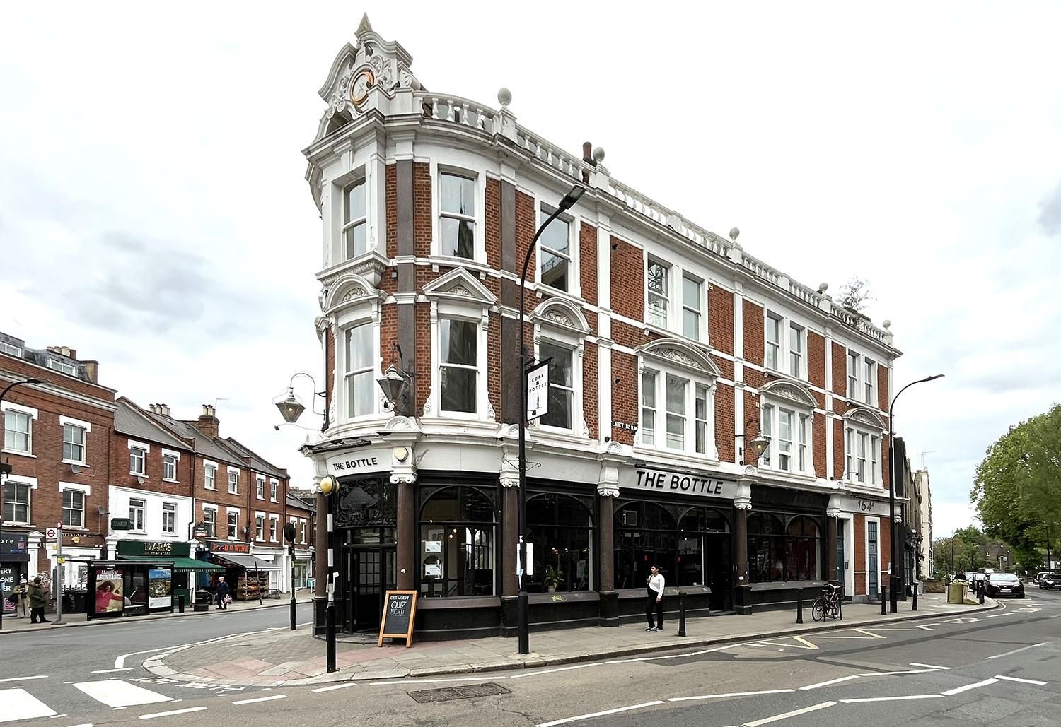 Exterior May 2025 still showing The Bottle signage. (Pub, External, Key). Published on 28-05-2025
