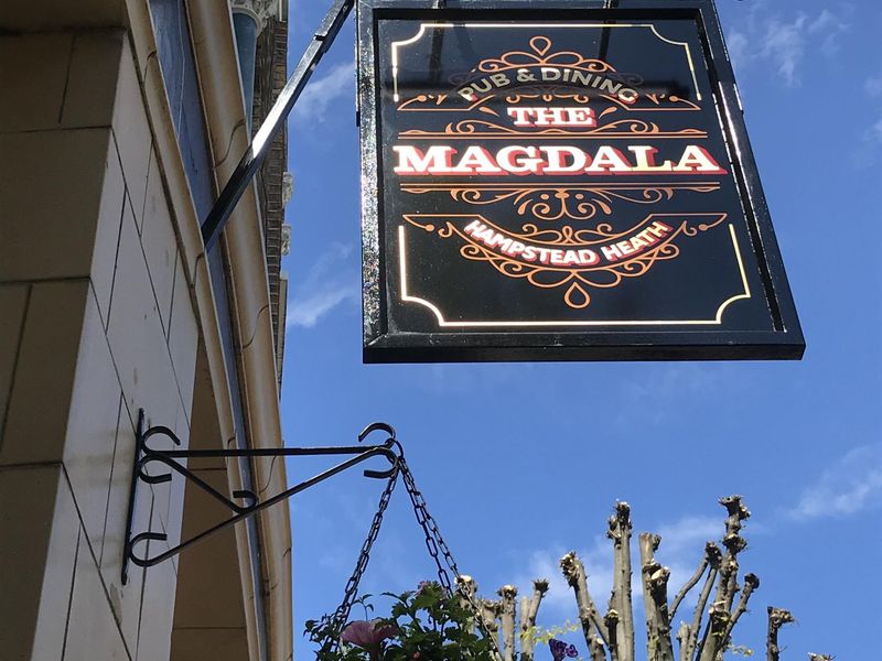 Magdala Hampstead Heath May 2021 - pub sign. (Pub, External, Bar, Sign). Published on 25-06-2021