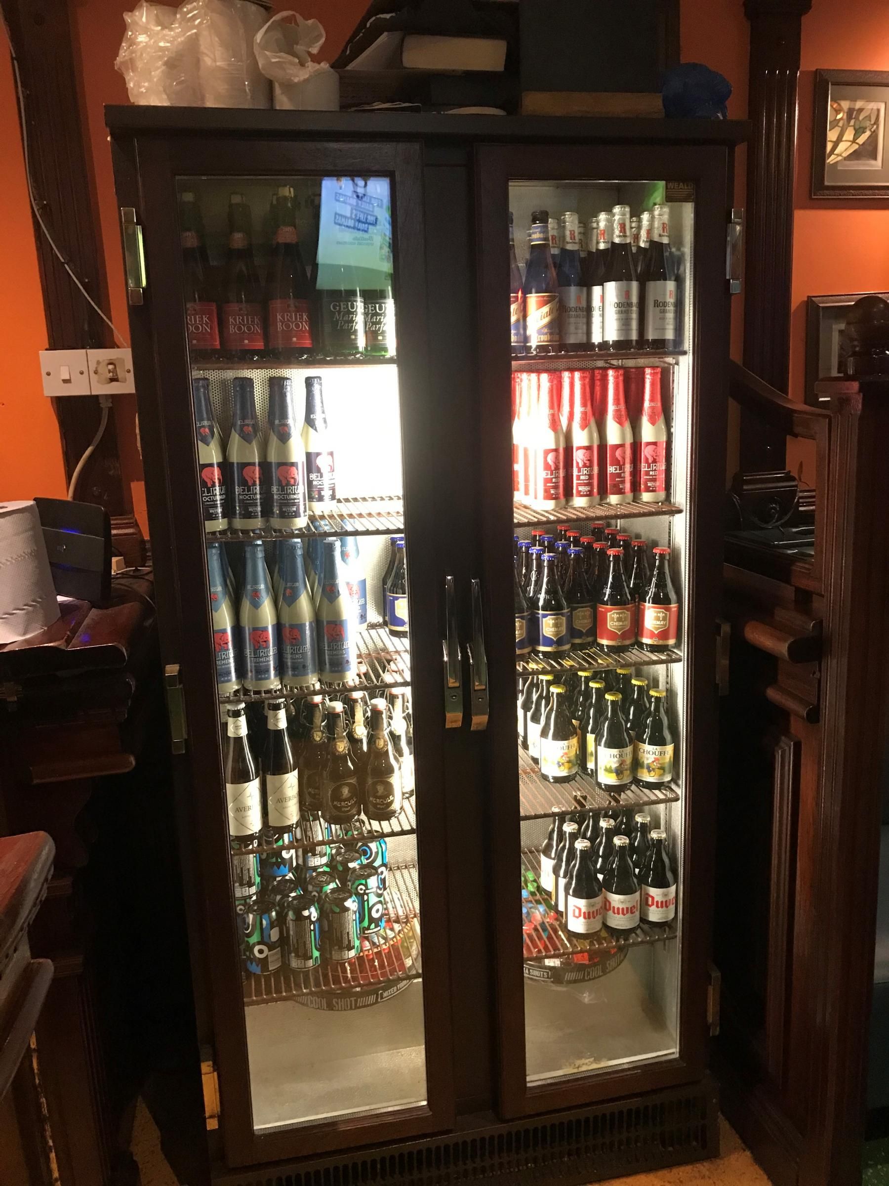 Photo taken September 2020 - Belgian beer fridge. (Pub). Published on 06-10-2020
