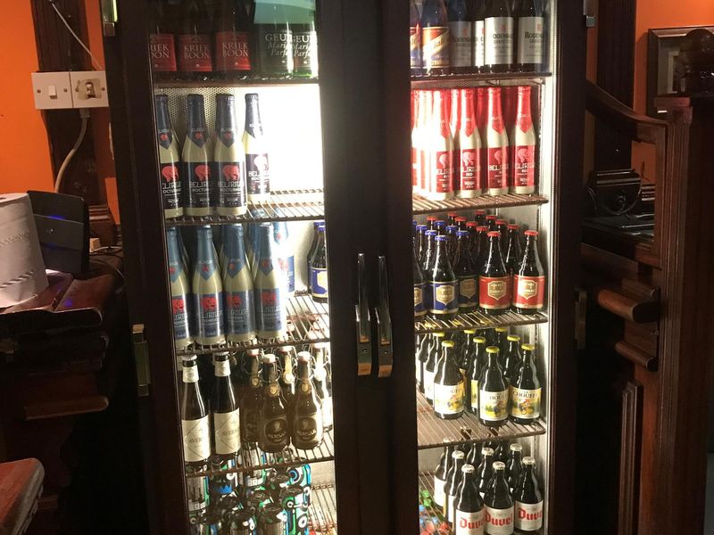 Photo taken September 2020 - Belgian beer fridge. (Pub). Published on 06-10-2020