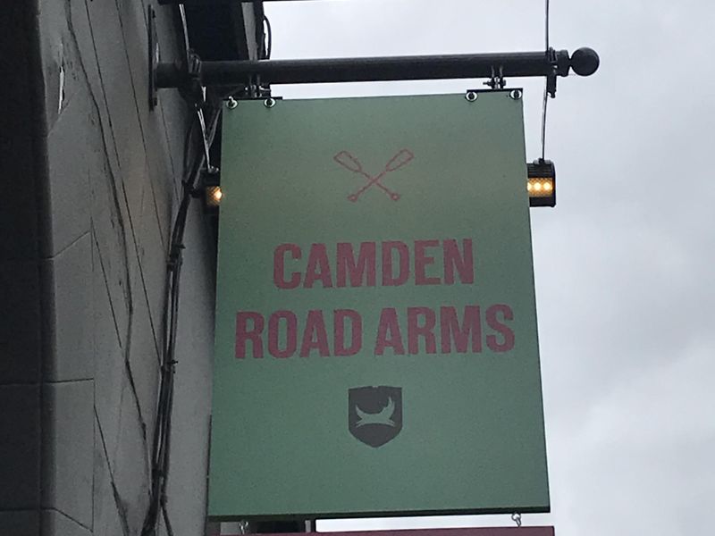Camden Road Arms - pub sign July 2021. (Pub, External, Sign). Published on 05-08-2021