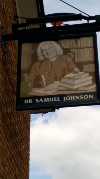 Pub Signn for Dr Samuel Jonson, Langley Green, Crawley. (Pub, Sign). Published on 17-08-2015