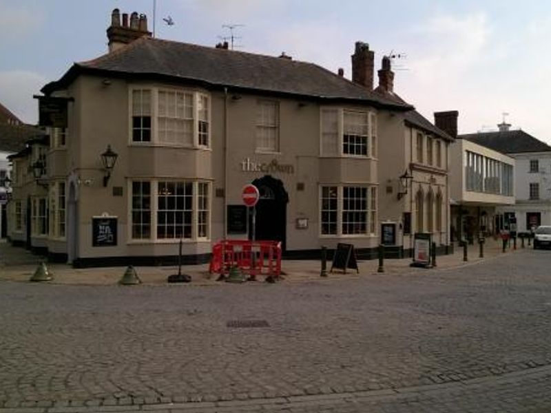 The Crown, Horsham, main entrance. (Pub, External, Key). Published on 13-08-2015