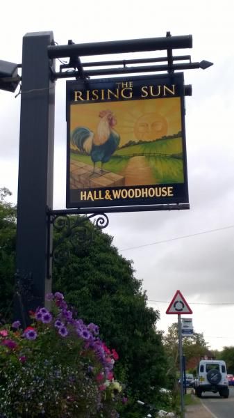 The Rising Sun, Horsham, pub sign. (Sign). Published on 21-08-2016
