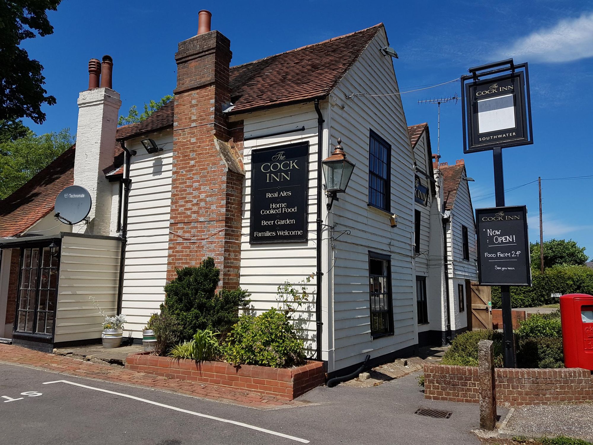 Cock Inn Souhthwater from the car park. (Pub, External, Sign). Published on 11-06-2017