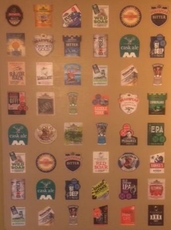 Display of Marstons Labels. (Pub, Bar). Published on 04-03-2019