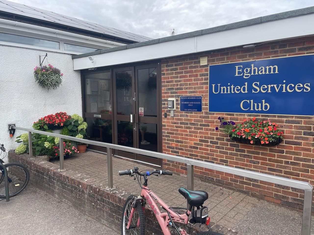 Egham United Services Club entrance. (External, Key). Published on 17-02-2026