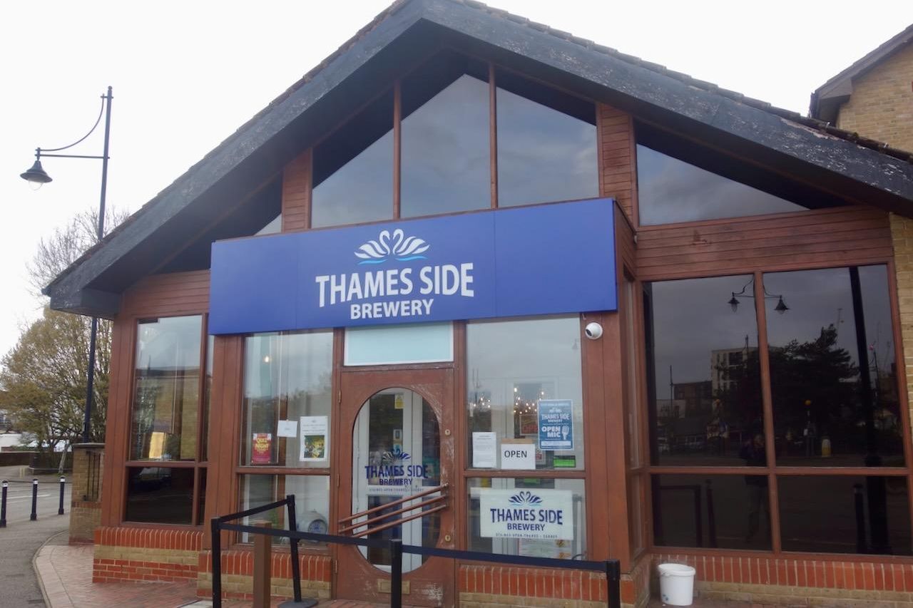 Thames Side Brewery Exterior. (External, Sign, Key). Published on 30-03-2023