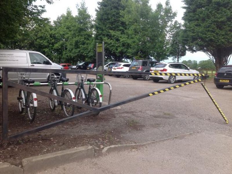 Car Park where you can hire push bikes. (External). Published on 15-06-2014