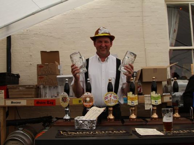 Mike at the Beer festival. (Publican). Published on 29-08-2012