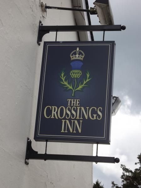 Crossings Inn sign. (Pub, Sign). Published on 27-05-2014
