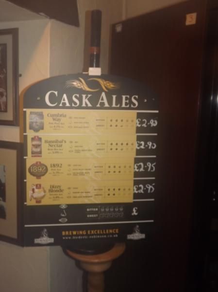 Mill Inn tasting notes board. (Pub, Bar). Published on 03-04-2014