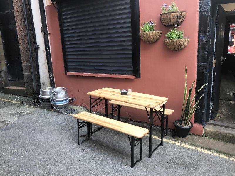 Fell Bar - outside seating (Tony Wells July 2024). (Pub, Garden). Published on 07-07-2024