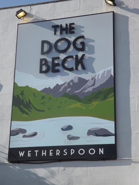 Dog Beck sign. (Pub, External, Sign). Published on 31-07-2014