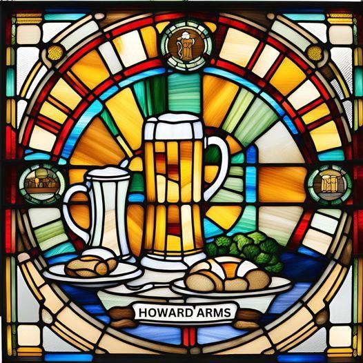 Howard Arms Carlisle Stained Glass window (Mike Tuer  March 2024. (Pub, Bar). Published on 09-07-2024