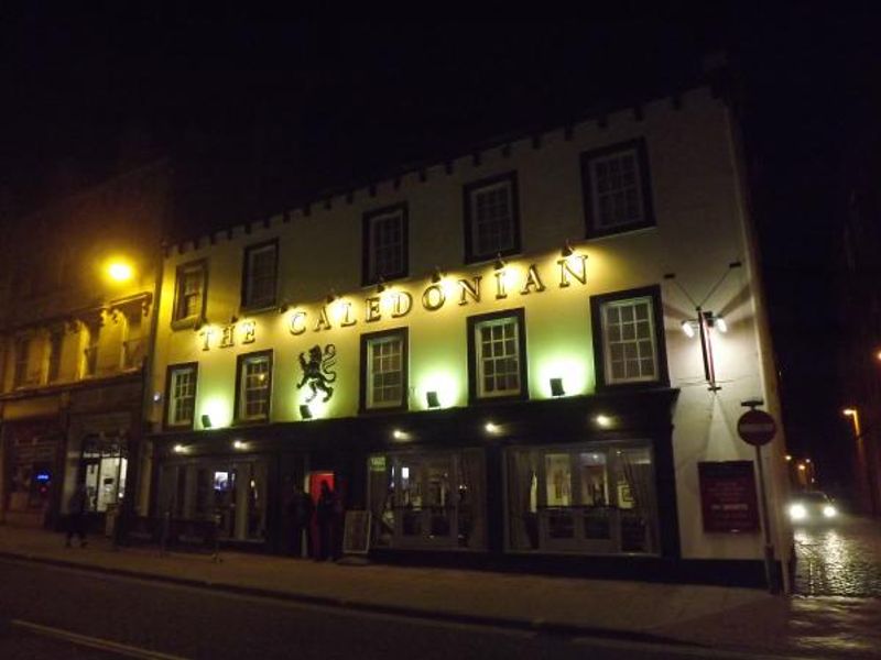 Caledonian at night. (Pub, External). Published on 04-04-2014