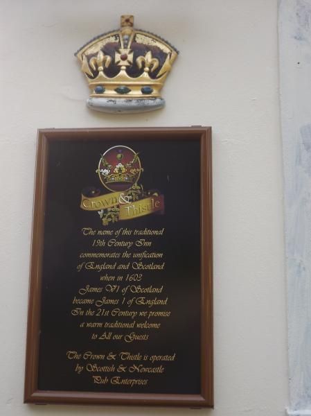Crown & Thistle Rockcliffe sign. (Pub, Sign). Published on 14-04-2014