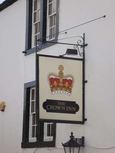 Crown Inn Kirkoswald sign. (Pub, Sign). Published on 14-04-2014