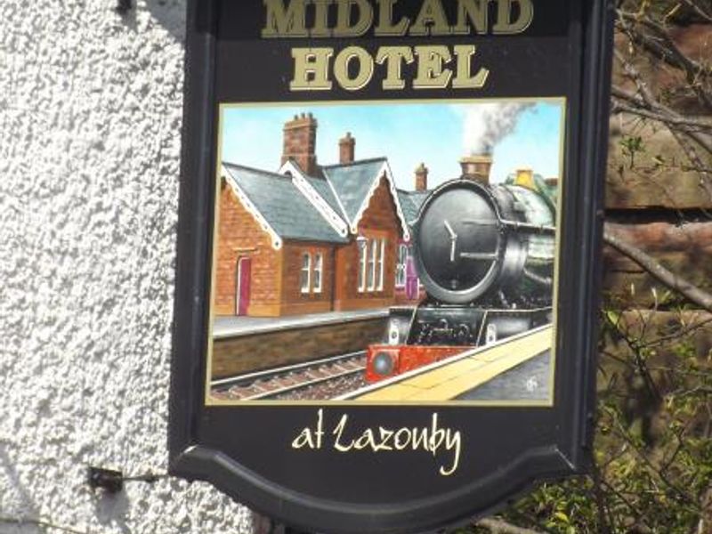 Midland Hotel Lazonby sign. (Pub, Sign). Published on 17-04-2014