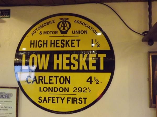 Rose & Crown Low Hesket bar AA sign. (Pub, Bar). Published on 11-05-2014