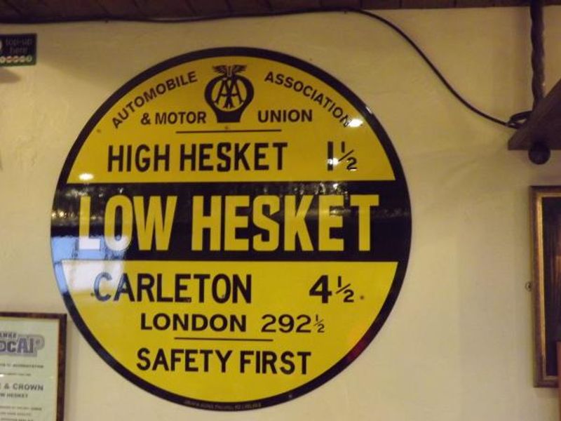 Rose & Crown Low Hesket bar AA sign. (Pub, Bar). Published on 11-05-2014