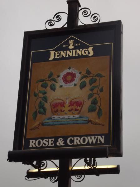 Rose & Crown Low Hesket sign. (Pub, Sign). Published on 11-05-2014