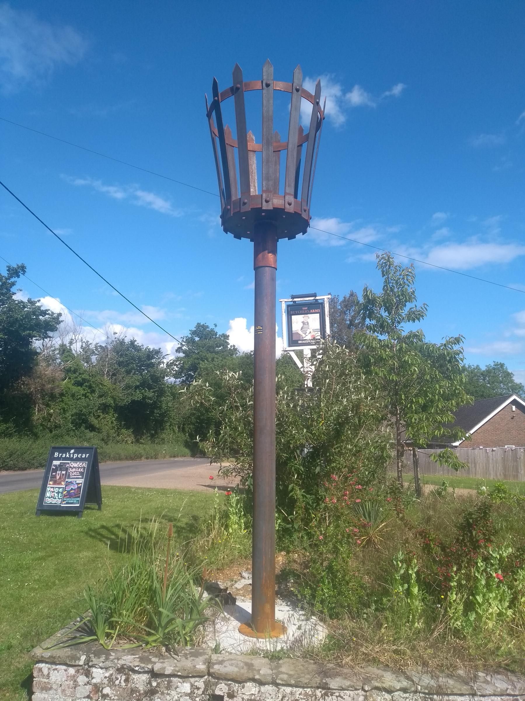 Butcher's Arms SC - old pub sign and beacon - May 2022. (Sign). Published on 15-05-2026