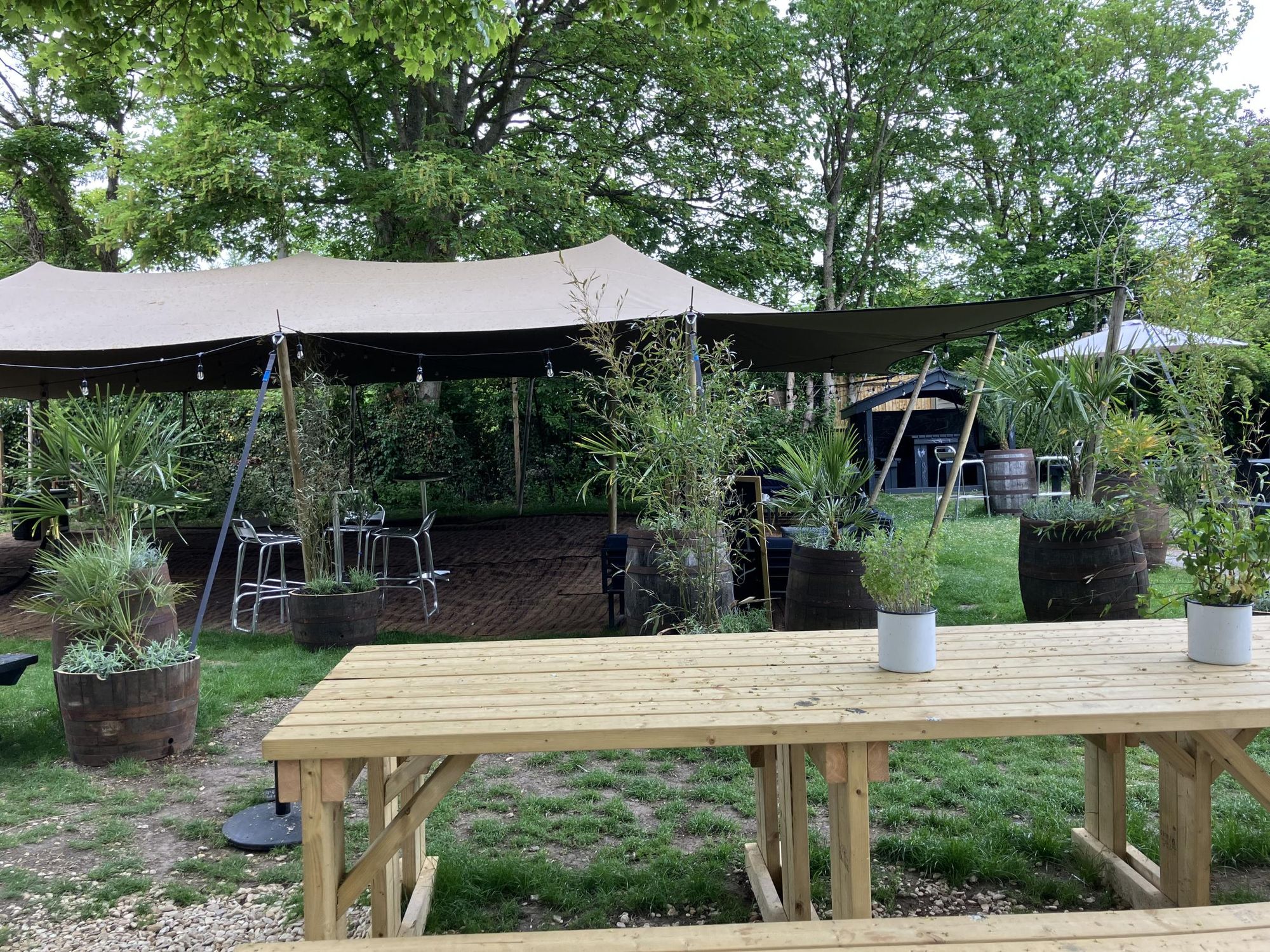 covered tented part of garden. (Garden). Published on 20-05-2025