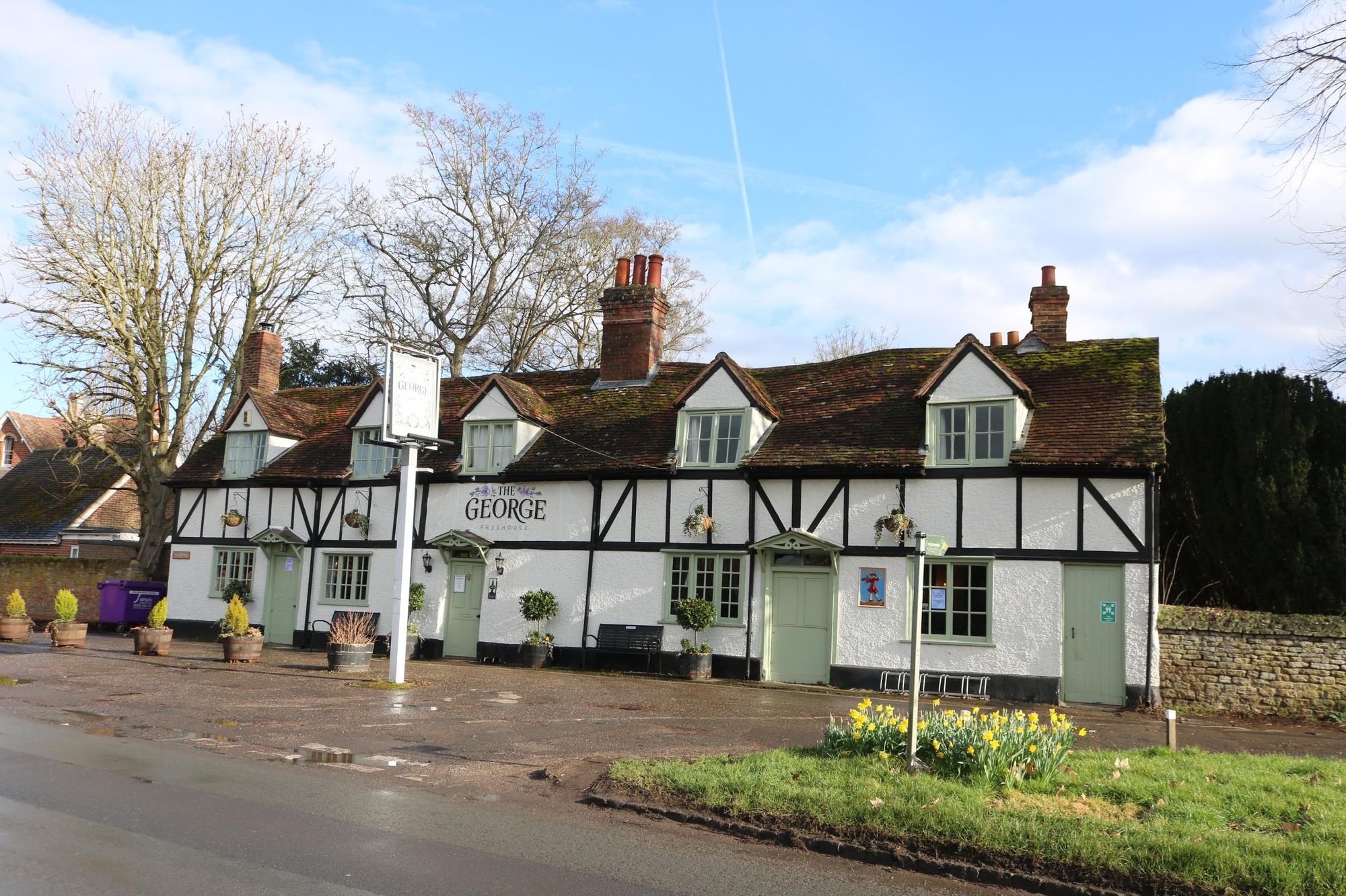 George, Sutton Courtenay - looking east Feb 2023. (Pub, External, Key). Published on 08-03-2023