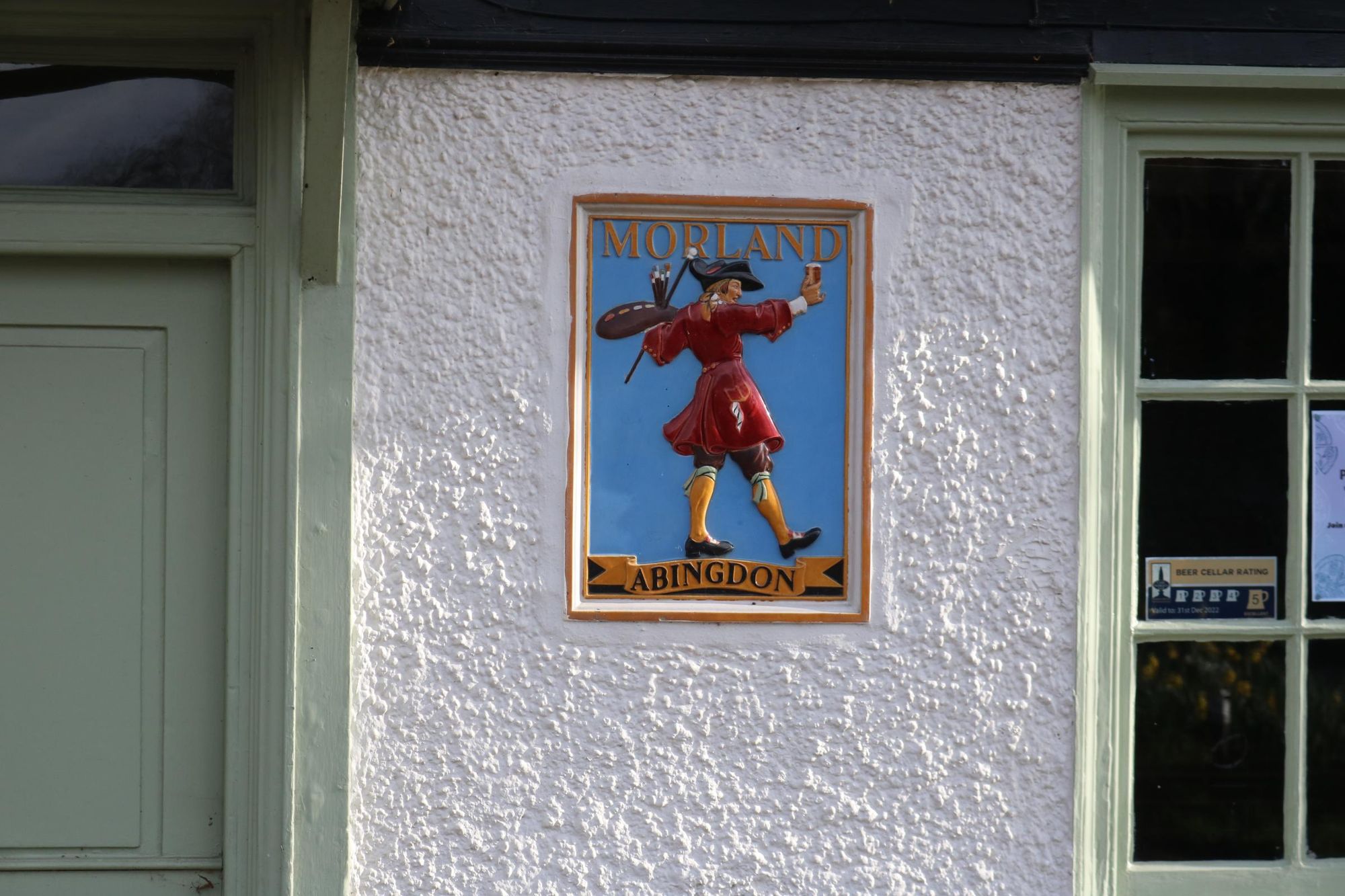 George, Sutton Courtenay - Morland tile Feb 2023. (Pub, External). Published on 08-03-2023