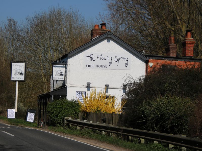 Flowing Spring, Playhatch - from A4155 - looking NE - Mar 2020. (Pub, External). Published on 18-11-2020 