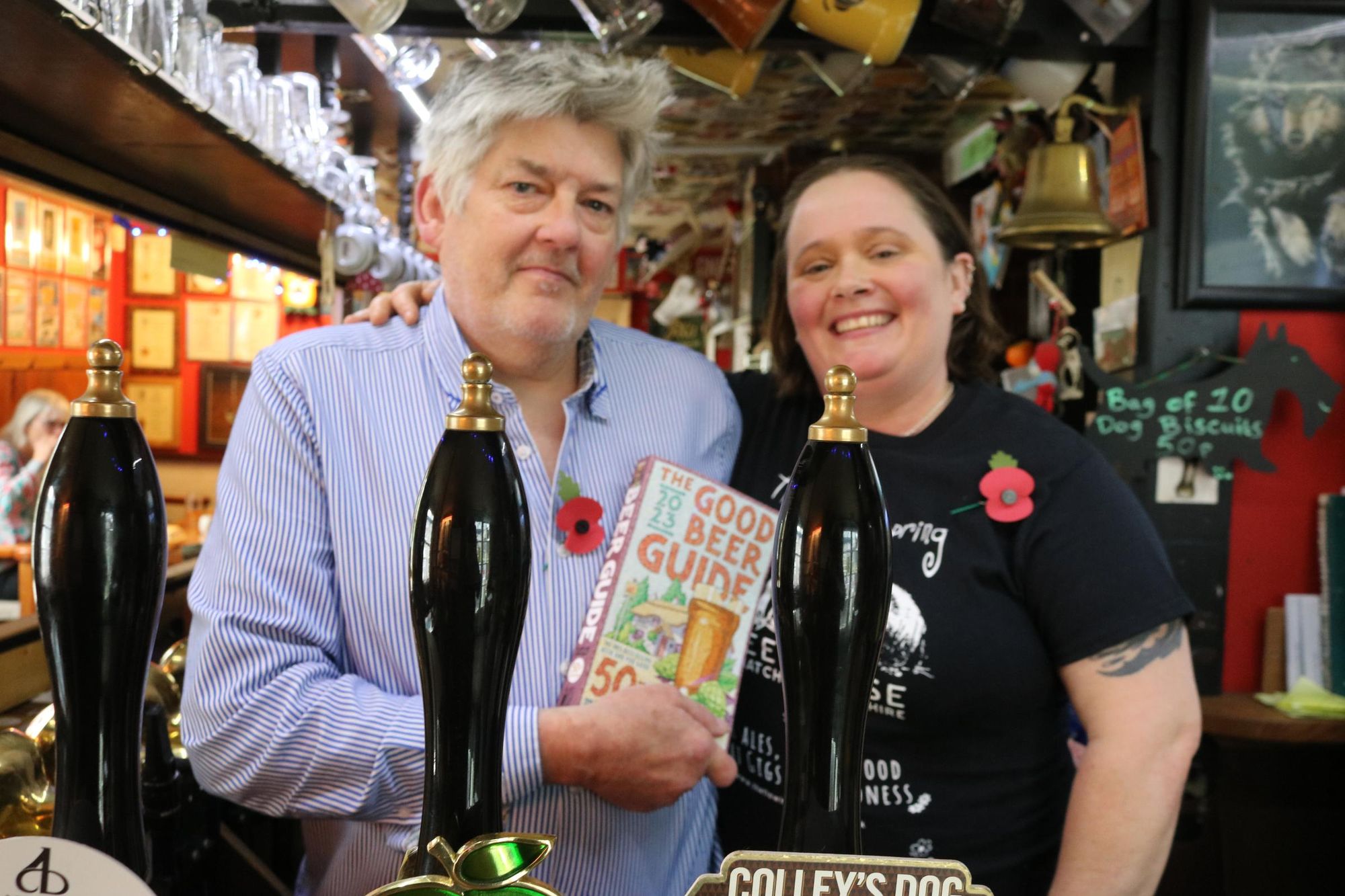 Flowing Spring, Playh - Nick & Hazel Willson with their GBG 2023. (Pub, Publican). Published on 11-11-2022