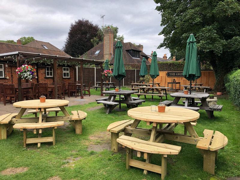 Greyhound, Whitchurch - garden looking east, Aug 2021. (Pub, Garden). Published on 28-09-2021