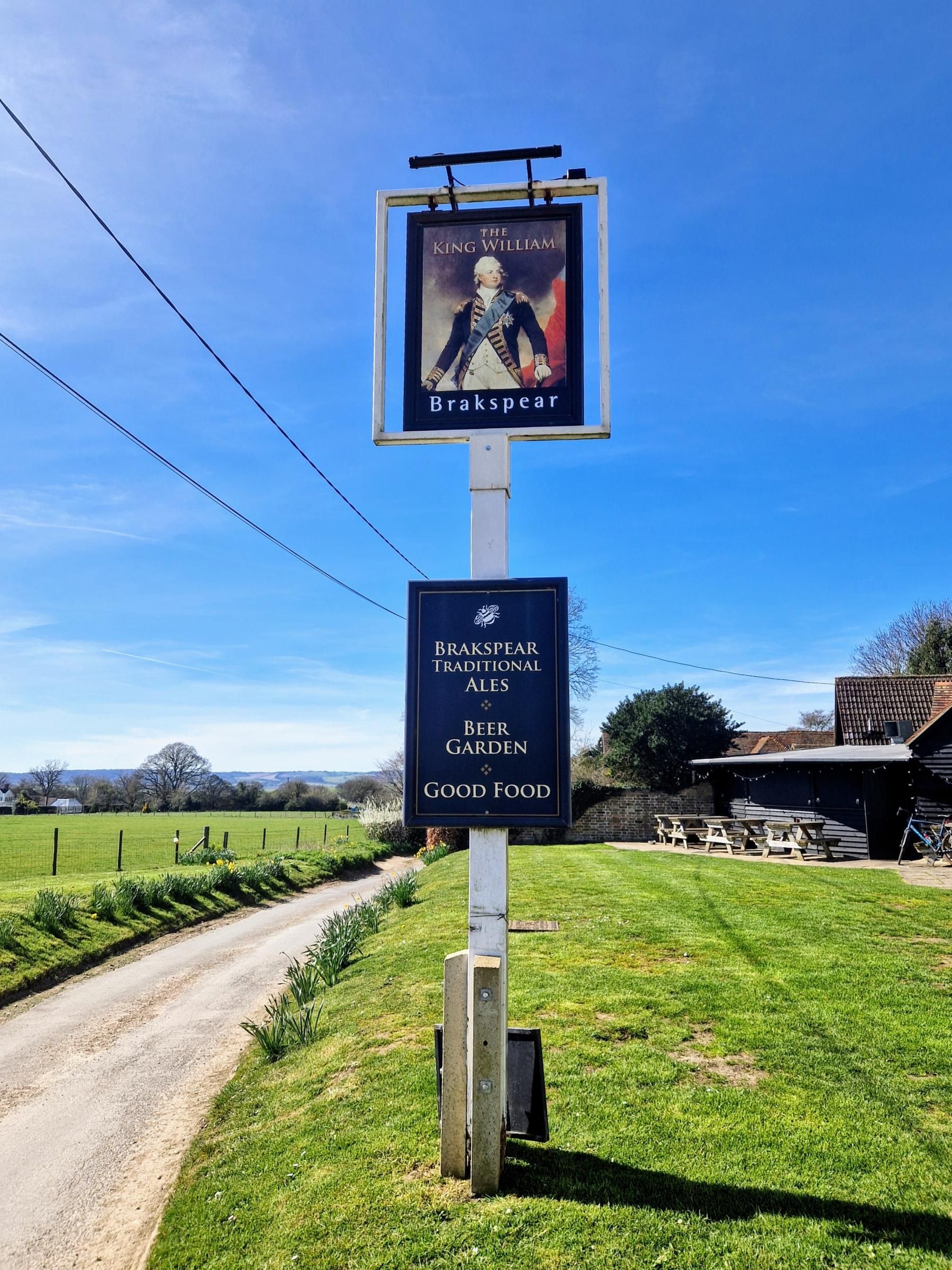King William IV - pub sign and garden - Mar 2026. (Garden, Sign). Published on 24-03-2026
