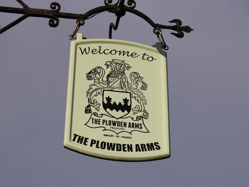 Shiplake - Plowden Arms - sign looking north-east - 2019 Oct. (Pub, Sign). Published on 18-03-2022