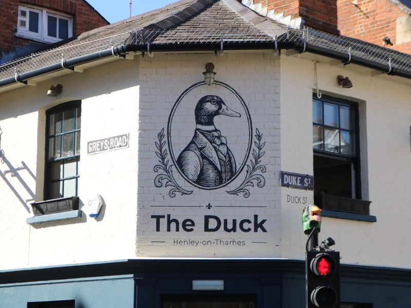 Henley - Duck - looking east Oct 2026. (Pub, External, Sign). Published on 05-10-2026 