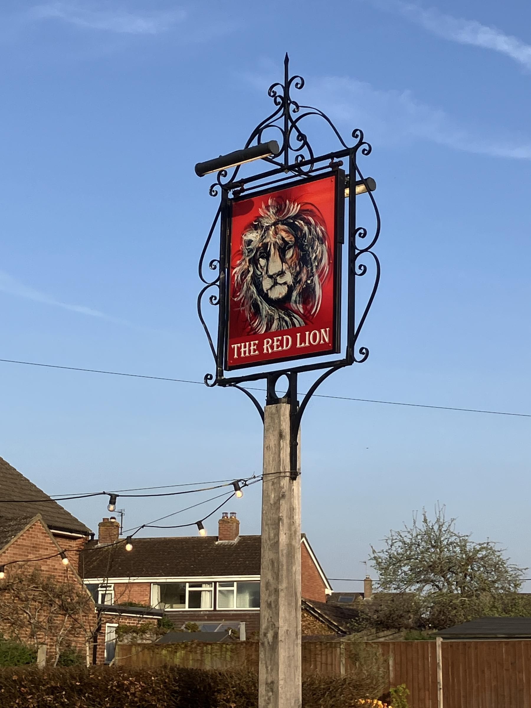 Red Lion, Chalgrove - Pub Sign - April 2026. (Pub, External, Sign). Published on 12-04-2026