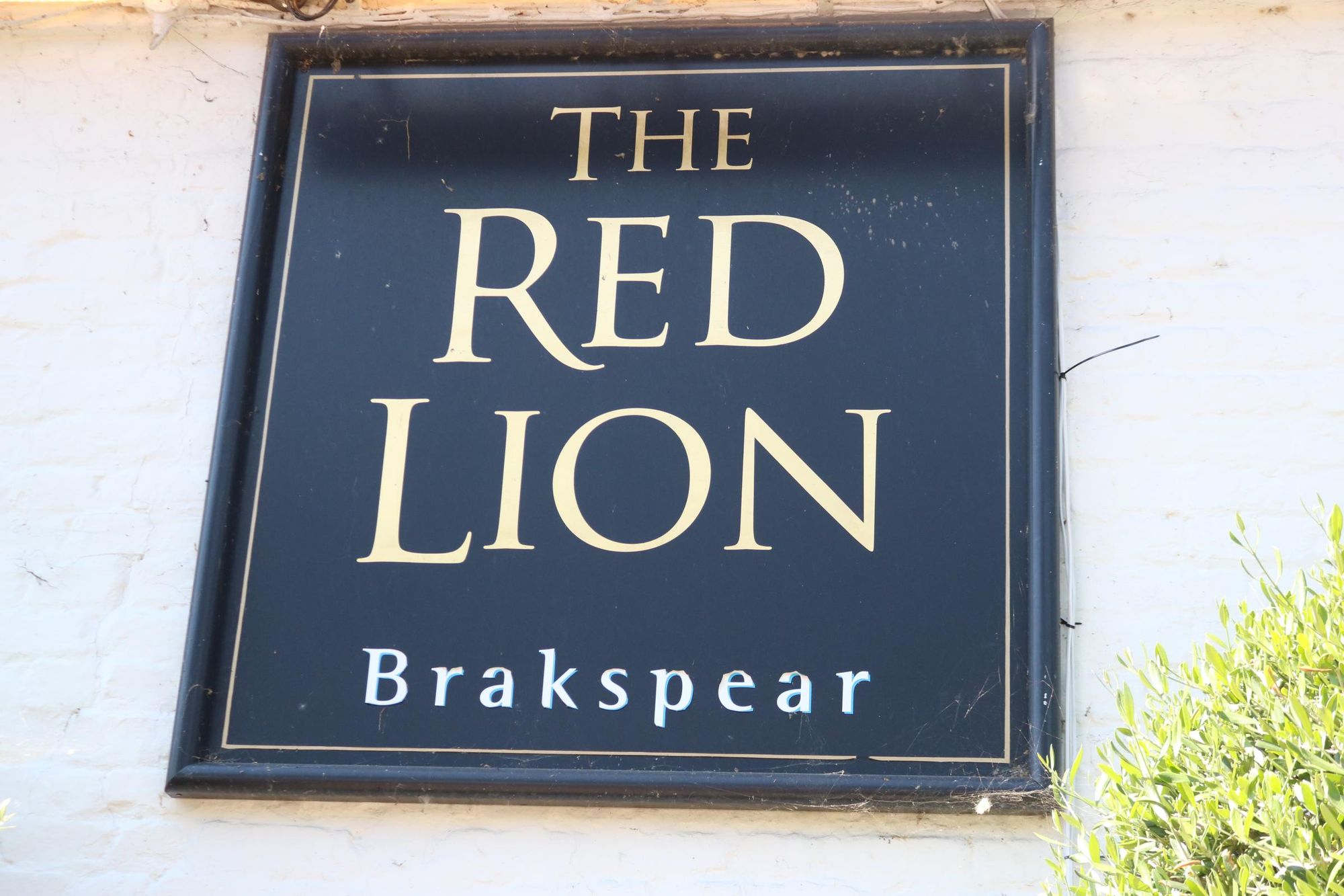 Cholsey - Red Lion - pub sign to the west front entr. Jul 2026. (Pub, Sign). Published on 10-08-2026