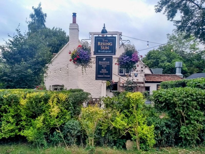 Rising Sun, Highmoor - pub sign - 2022. (Pub, External, Sign). Published on 19-03-2026 
