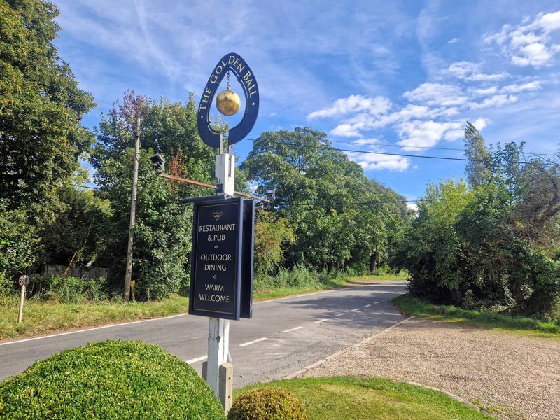 Golden Ball, Lower Assendon - Pub Sign. (External, Sign). Published on 14-09-2024 