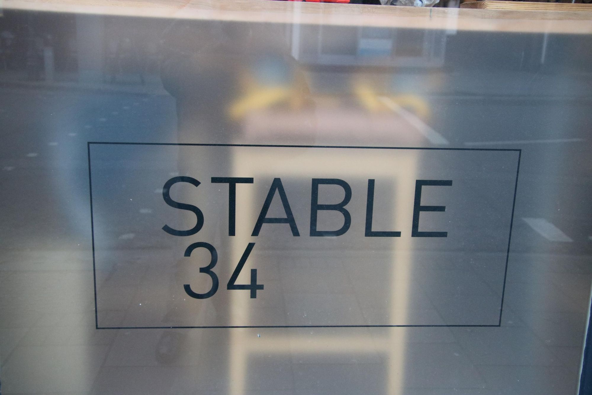 Stable 34, Henley-on-Thames - window sign. (Pub, External). Published on 10-12-2021