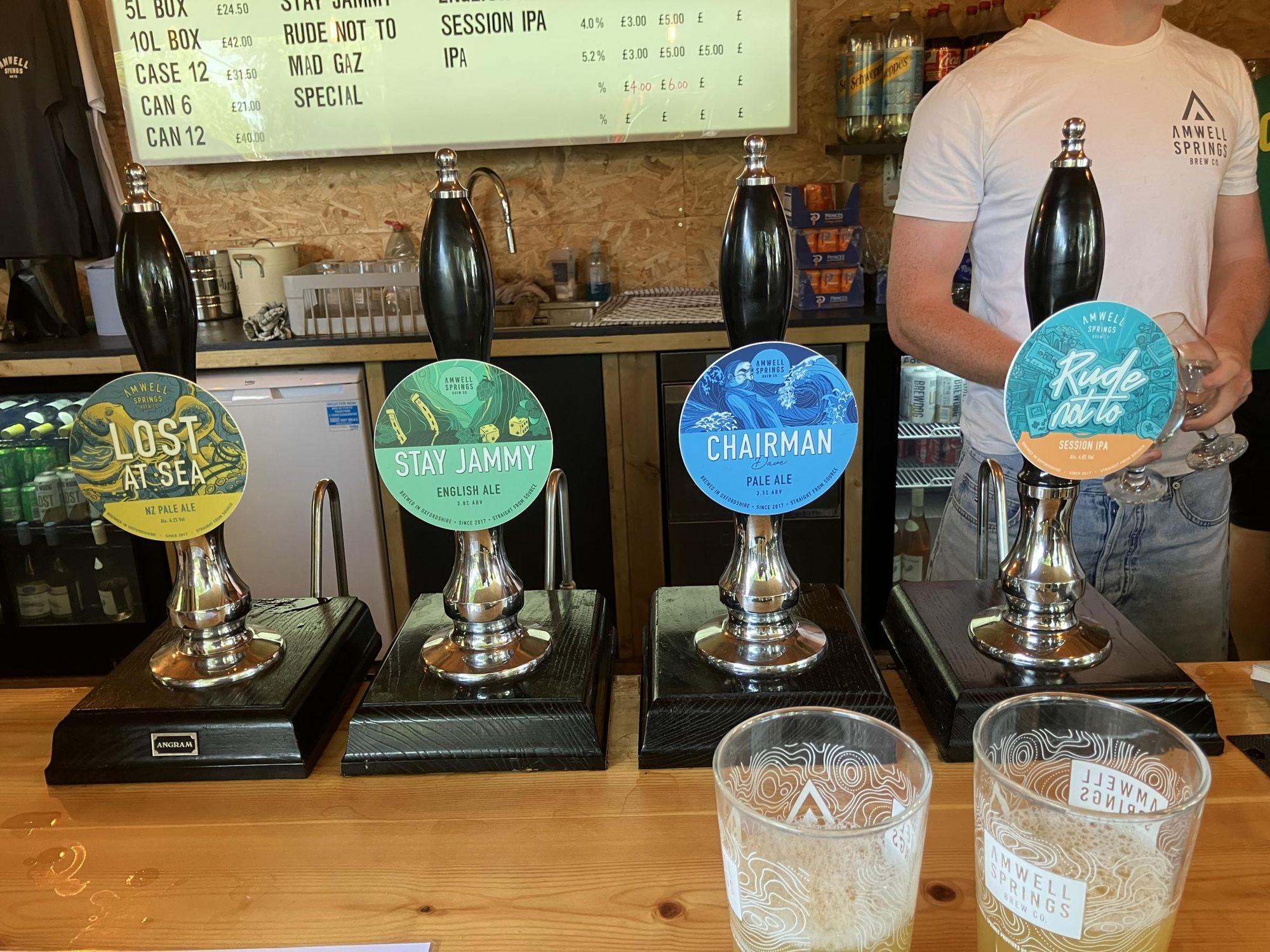 Amwell Springs Pop Up Bar - Beers - July 2026. (Pub, Bar). Published on 01-08-2026