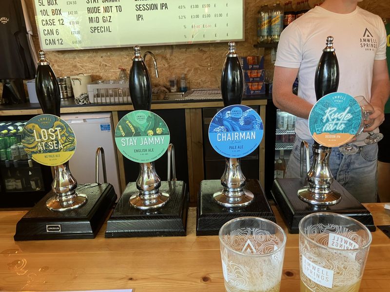 Amwell Springs Pop Up Bar - Beers - July 2026. (Pub, Bar). Published on 01-08-2026