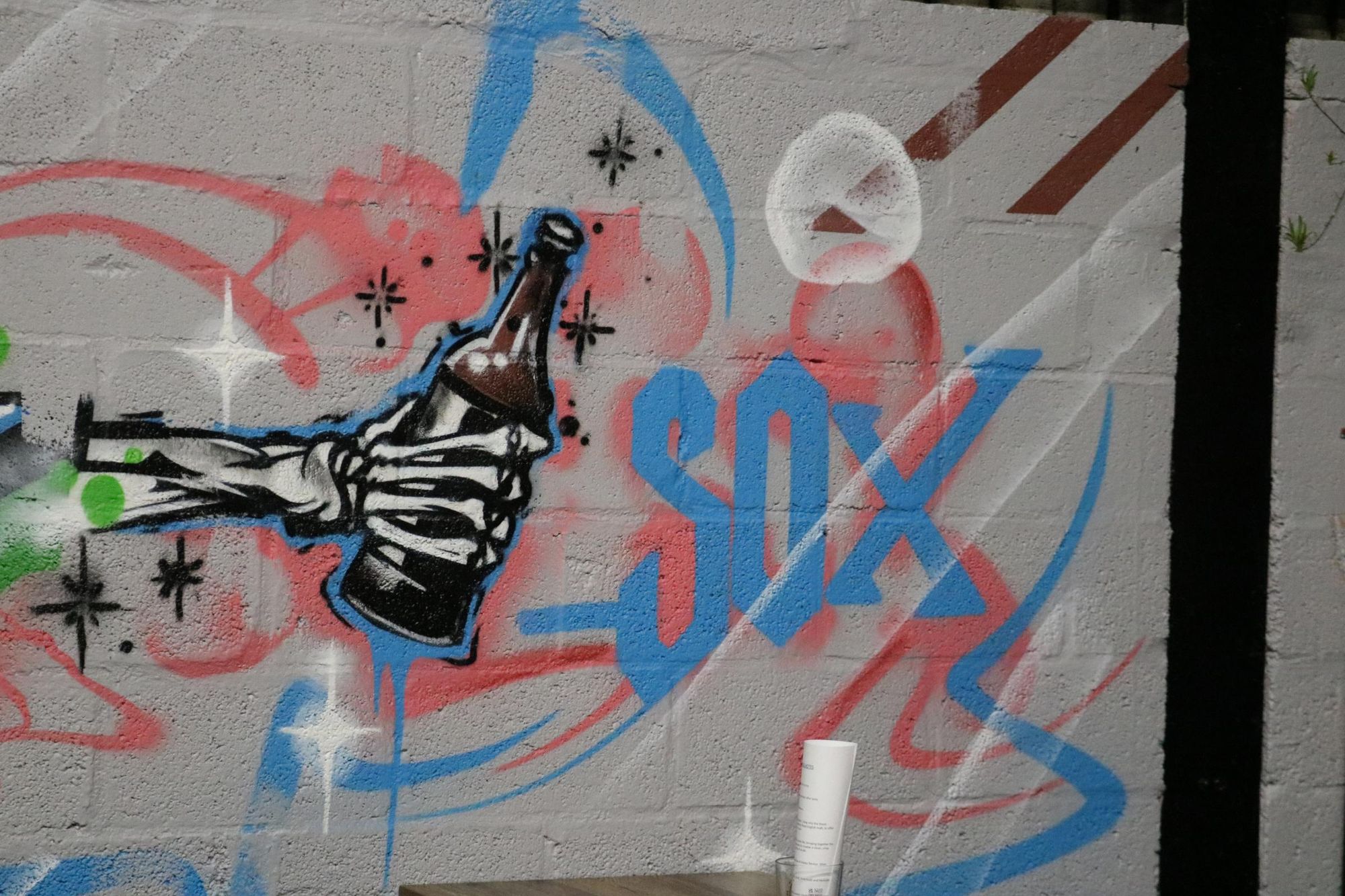 SOX Taproom, Ipsden - back wall looking N detail Nov 2022. (Pub, Bar). Published on 26-11-2022