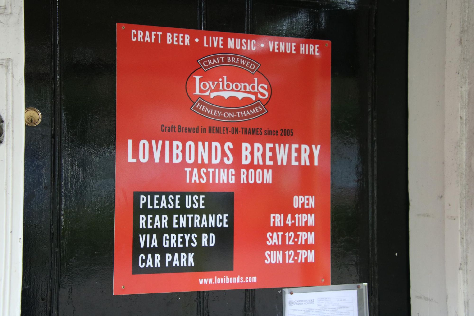 Lovibonds Tasting Room, Henley-on-Thames - pub sign Jun 2019. (Pub, Sign). Published on 08-05-2023