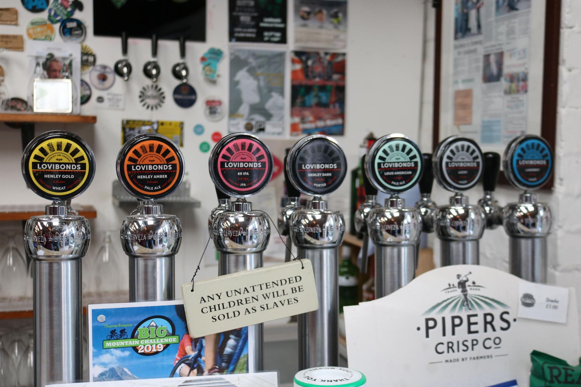 Lovibonds Tasting Room, Henley-on-Thames - beer fonts Mar 2019. (Pub, Bar). Published on 08-05-2023
